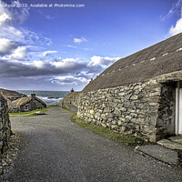 Buy canvas prints of Scottish Island Black Houses by Andy Anderson