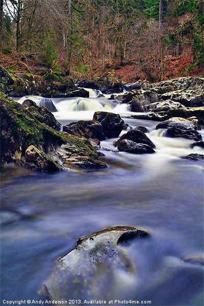 Perthshire Waterfall at The Hermitage Canvas Print by Andy Anderson