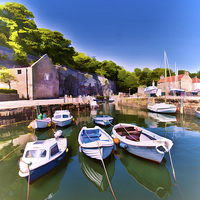 Buy canvas prints of Scottish Harbour Scene by Andy Anderson