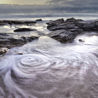 Buy canvas prints of Swirling Wave on the Beach by Andy Anderson