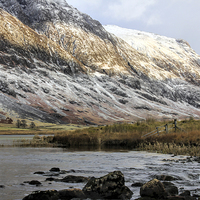 Buy canvas prints of Glencoe River Looking East by Andy Anderson