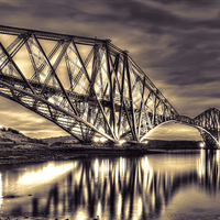 Buy canvas prints of Forth Rail Bridge Sunrise by Andy Anderson