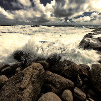 Buy canvas prints of Ocean Breaking Out by Andy Anderson