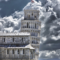 Buy canvas prints of Leaning Tower Leaning by Andy Anderson