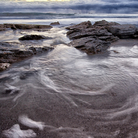 Buy canvas prints of Swirling Waves on Australian Beach by Andy Anderson
