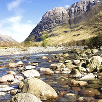 Buy canvas prints of  River Coe - Glencoe by Andy Anderson