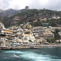 Buy canvas prints of  Leaving Positano Italy by Andy Anderson