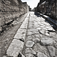 Buy canvas prints of Ancient Pompeii Street  by Andy Anderson