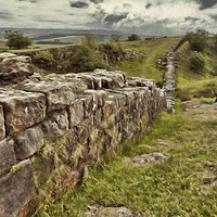 Buy canvas prints of Hadrians Wall - Impressionist by Andy Anderson