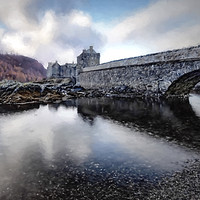 Buy canvas prints of Eilean Donan Castle - Impressionist by Andy Anderson