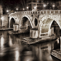 Buy canvas prints of Rome - Tiber Island Bridge - Ponte Cestio by Andy Anderson