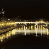 Buy canvas prints of Rome Tiber Bridge - Ponte Mazzinin by Andy Anderson