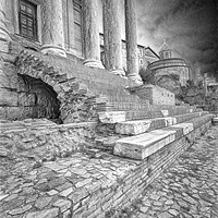 Buy canvas prints of Roman Forum Temple of Antoninus and Faustina by Andy Anderson