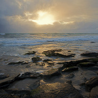 Buy canvas prints of Moody Australian Sunset - Indian Ocean by Andy Anderson