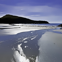 Buy canvas prints of Island of Mull Beach Watercolour by Andy Anderson