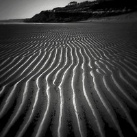 Buy canvas prints of Kinghorn, Fife Beach Textures, Lines, Curves & Con by Andy Anderson