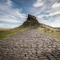 Buy canvas prints of  Holy Island castle. by nye whittaker
