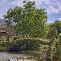 Buy canvas prints of Packhorse Bridge by Val Saxby LRPS