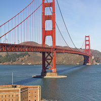 Buy canvas prints of  Golden Gate Bridge by Val Saxby LRPS