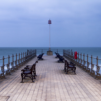 Buy canvas prints of  Banjo Pier by Val Saxby LRPS