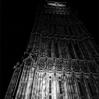 Buy canvas prints of Big Ben in Black and White by Elizabeth Wilson-Stephen
