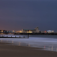 Buy canvas prints of Bournemouth Pier at Night by Jennie Franklin
