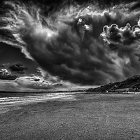 Buy canvas prints of Spectacular Clouds in Mono by Jennie Franklin