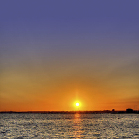 Buy canvas prints of  Poole Skyline at Sunset by Jennie Franklin