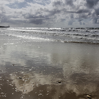 Buy canvas prints of  Bournemouth Beach on a fresh crisp day by Jennie Franklin