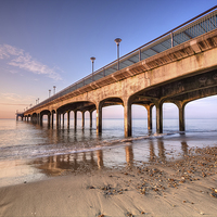 Buy canvas prints of  Through the Pier at Dawn by Jennie Franklin