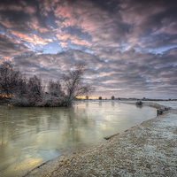 Buy canvas prints of  The Frozen Pond by Jennie Franklin