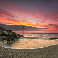 Buy canvas prints of  Red Sky in Morning by Jennie Franklin