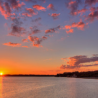 Buy canvas prints of Sunset at Hamworthy Pier by Jennie Franklin