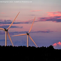Buy canvas prints of Wind towers at Dusk by Kristina Kitchingman