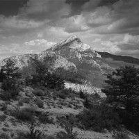 Buy canvas prints of Le Haut Var Mountains by Brian Sharland