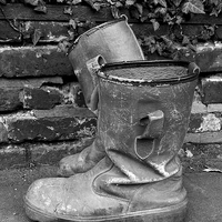 Buy canvas prints of Old Boots by Brian Sharland