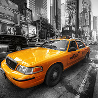 Buy canvas prints of New York Yellow Cab by Yhun Suarez