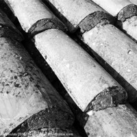Buy canvas prints of old roof tiles by Alfani Photography