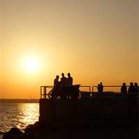 Buy canvas prints of Sunset on Faliro beach by Alfani Photography