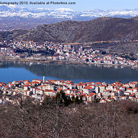 Buy canvas prints of Panoramic Kastoria 1 by Alfani Photography