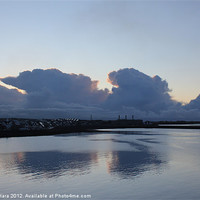 Buy canvas prints of HEBRIDES STORNOWAY HARBOUR REFLECTION 1 by Jon O'Hara