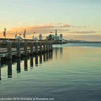Buy canvas prints of Sunset at Geelongs Cunningham Pier by Matthew Burniston