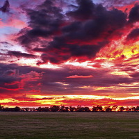 Buy canvas prints of Sunrise over country victoria by Matthew Burniston