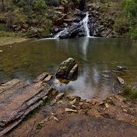 Buy canvas prints of Waterfall in the Aussie bush by Matthew Burniston