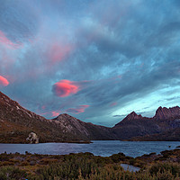Buy canvas prints of Sunset at cradle mountain tasmania by Matthew Burniston