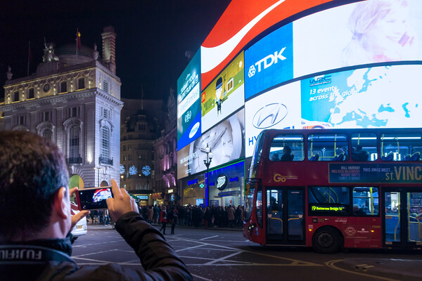 Piccadilly Circus  Picture Board by Alan Matkin