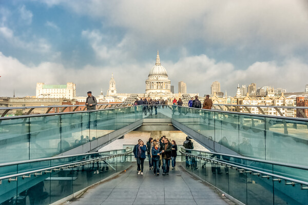 Millennium Bridge, London Picture Board by Alan Matkin