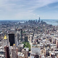 Buy canvas prints of Downtown Manhattan from the Empire State Building by Alan Matkin