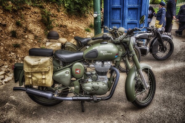 Royal Enfield Motorcycle   Picture Board by Alan Matkin