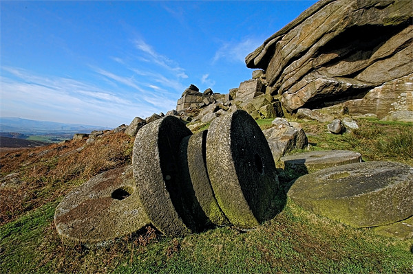 Stannage Edge, Hathersage. Barney's Wheels Picture Board by Alan Matkin